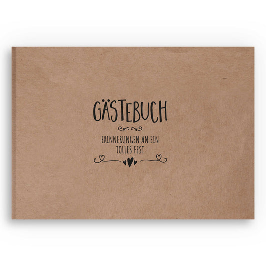 Gästebuch - Simple Vintage BLACK