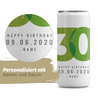 24  Sektdosen - Geburtstag, bunte Zahlen