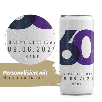 24  Sektdosen - Geburtstag, bunte Zahlen