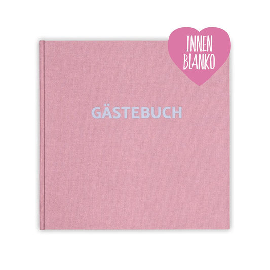 Gästebuch - Deluxe Rosa-Grau (square)