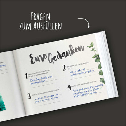 Gästebuch mit Fragen - Evergreen Love