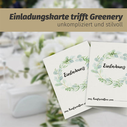 Einladungen konfirmation + Umschläge