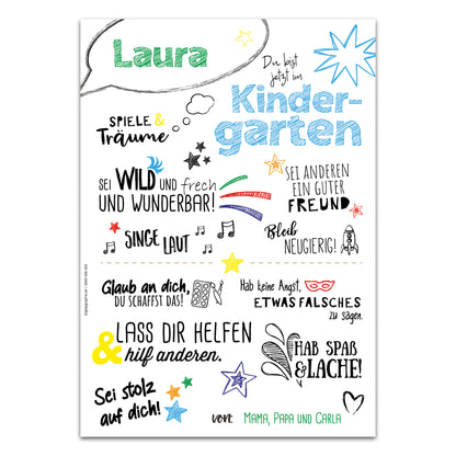 Poster Kinderkarten BUNT