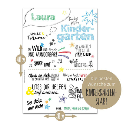 Poster Kinderkarten BUNT