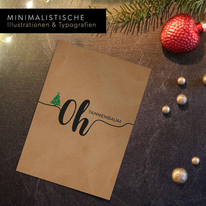 Christmas Design-Postkarten + Umschläge