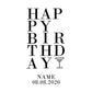 24 Sektdosen - Happy Birthday Typo